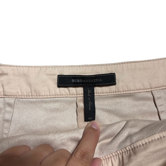 BCBGMAXAZRIA Faux Suede Skirt in Bare Pink 04 - Picture 6 of 9